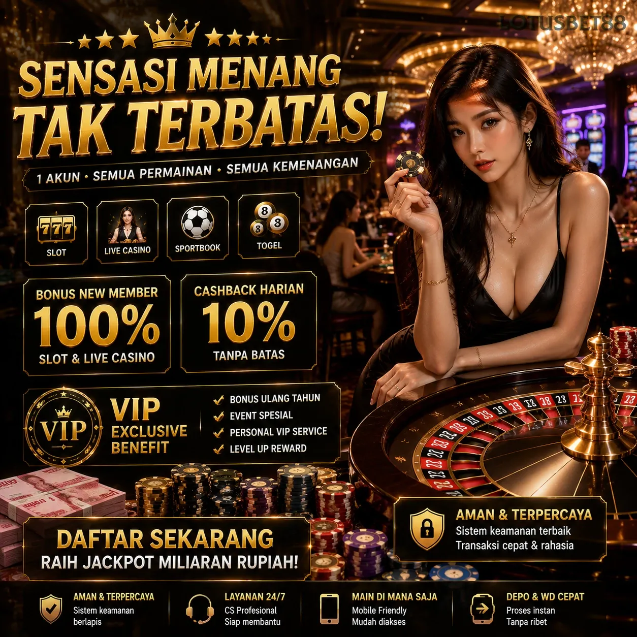 Ikon aplikasi lotusbet88 resmi